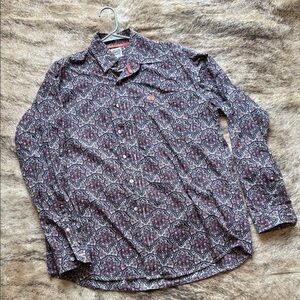 Cinch Men’s Purple Button Down Shirt with Elegant Design